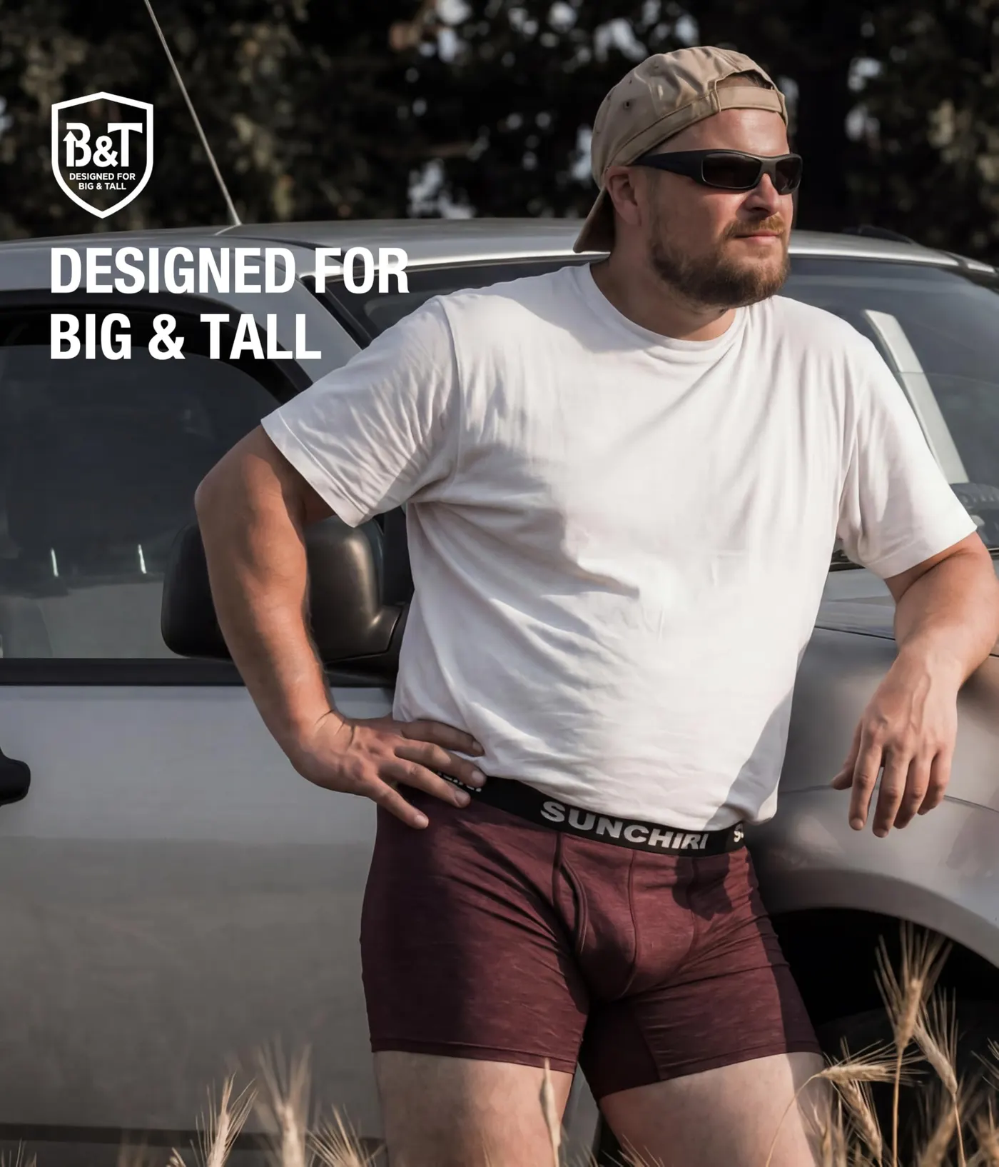 Men's Merino Wool Big and Tall Boxer Briefs (4 Pack), Anti Chafing Moisture Wicking Underwear, No Ride Up, XL-6XL, photograph 4 of 7